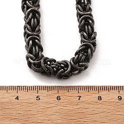 Ожерелья из византийской цепи из нержавеющей стали 304 для женщин и мужчин&nbsp;NJEW-A033-03A-AS