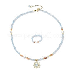 Комплекты украшений из белого нефрита&nbsp;SJEW-JS01338-01