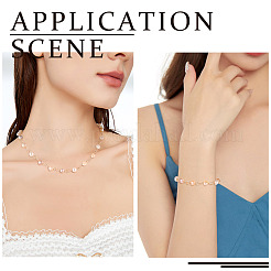 Цепочки из бисера из культивированного пресноводного жемчуга ручной работы&nbsp;AJEW-TA0001-94