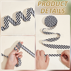 Лента из полиэфирной саржи в полоску&nbsp;FIND-WH0424-03A