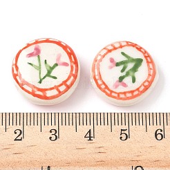 Цветочная тема фарфоровые бусины ручной работы&nbsp;X1-LAMP-D303-06C-01