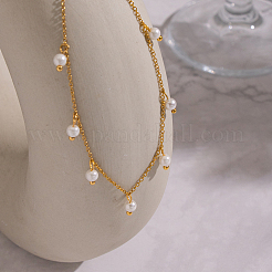 Элегантные круглые белые подвески-колье с имитацией жемчуга&nbsp;FU4888