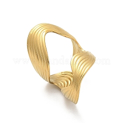 Открытое кольцо-манжета из нержавеющей стали 304 с ионным покрытием (IP) для женщин&nbsp;RJEW-M025-03G