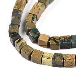 Нити бусин из натурального камня вердит&nbsp;G-T140-47B