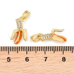 Латунные микропроволочные кубические циркониевые подвески из эмали&nbsp;KK-G549-05G