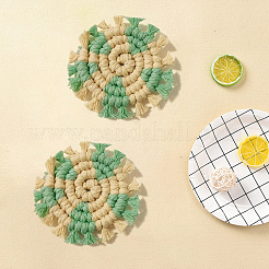 Подставка под стакан из хлопка ручной работы в стиле «богемия»&nbsp;AJEW-WH20020-294G