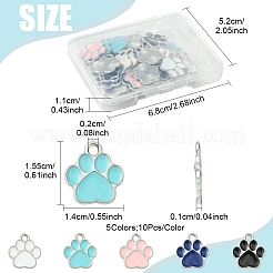 50шт 5 цвета сплава эмалевые подвески&nbsp;ENAM-FS0002-29