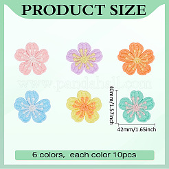 60 шт. 6-цветные аксессуары для украшения из поликоттона&nbsp;PATC-MA0001-41