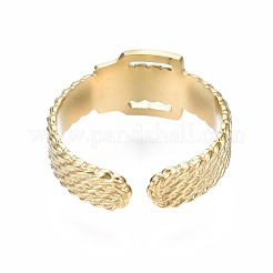 Кольцо-манжета из нержавеющей стали 304 в форме пряжки ремня&nbsp;RJEW-T023-59G