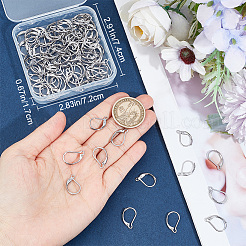 100 шт. 2 шт. фурнитура для сережек из нержавеющей стали 304 с застежкой-молнией STAS-BBC0004-16