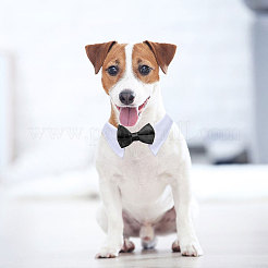 2 шт. 2-х цветные хлопковые ошейники-банты для кошек и собак AJEW-GL0001-97