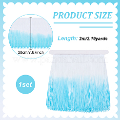 2 м двухцветная полиэстеровая лента с кисточками&nbsp;OCOR-FG0002-37B