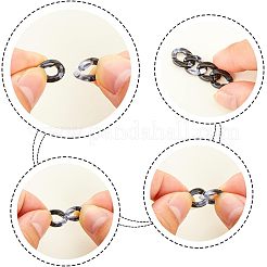 800 шт. 4 стильных прозрачных акриловых соединительных кольца&nbsp;OACR-FH0001-035