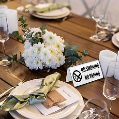 4 шт. табличка для ресторана отеля из нержавеющей стали с надписью «Не курить»&nbsp;DJEW-WH20124-002