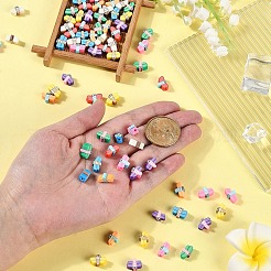 80шт 8 цвета бусины из полимерной глины ручной работы&nbsp;CLAY-YW0001-98