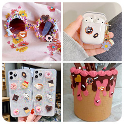 50шт 5 стиля непрозрачная смола имитация пищевых кабошонов&nbsp;CRES-TA0001-57