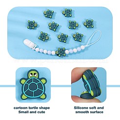 10шт силиконовые бусины в виде черепахи из мультфильма&nbsp;JX710A