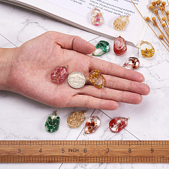 12шт 6 цвета подвески из смолы&nbsp;RESI-CD0001-08