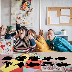 Наборы для украшения подвесок из радужной бумаги с царапинами&nbsp;DIY-WH20013-21B