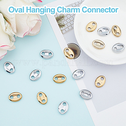 16 шт. 2 цвета вакуумное покрытие PVD немагнитный синтетический гематитовый соединительный брелок&nbsp;G-AR0004-77