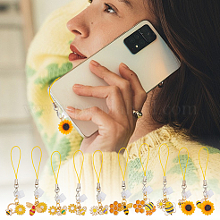 20 шт. 10 стильных эмалевых ремешка для мобильного телефона&nbsp;HJEW-OC00062