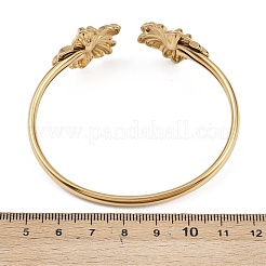 Браслеты-манжеты из нержавеющей стали 304 для женщин&nbsp;BJEW-A147-01A-G