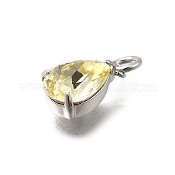 Каплевидная латунь со стеклянными подвесками&nbsp;KK-G525-09P