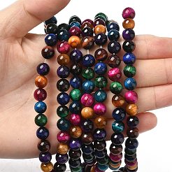 Природных тигровый глаз бисер нитей&nbsp;X-G-G101-8mm-6