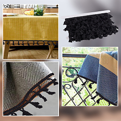 10 ярд хлопковой кружевной ленты с кисточками&nbsp;OCOR-LP0001-02