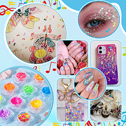 10 шт. 10 цвета музыкальные ноты блестки для животных аксессуары для украшения ногтей&nbsp;MRMJ-OC0003-98