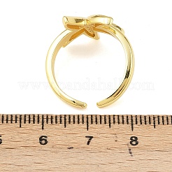 Кольца-манжеты с микропаве из прозрачных кубических цирконий в форме морской звезды для женщин&nbsp;RJEW-A088-08A-G