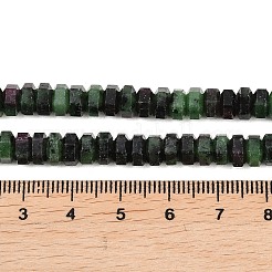 Натуральный рубин в цоизита бусин пряди&nbsp;G-G317-A21-3X6MM