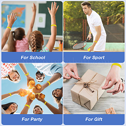 10шт. силиконовый шнур-браслет со словом&nbsp;BJEW-CN0001-04A