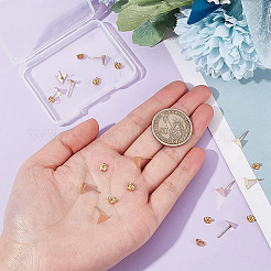 12 шт. латунные серьги-гвоздики&nbsp;KK-BC0008-43