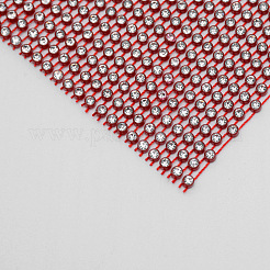 Пластичная эластичная сетка со стразами&nbsp;LS-KY-WH0020-86G