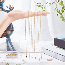 20 шт. ионное покрытие (IP) 304 нержавеющая сталь трос цепи ожерелья комплект для мужчин и женщин&nbsp;NJEW-NB0001-06