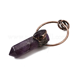 Большие подвески с острыми пулями и натуральным аметистом&nbsp;G-Q350-05B