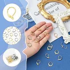 40 шт. 4 стиля фурнитуры для сережек с застежкой-молнией из нержавеющей стали 304&nbsp;STAS-FS0001-71