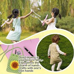 1 коробка наборов для вязания мешка с подсолнухом своими руками для начинающих&nbsp;DIY-CJ0002-53