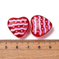 Стеклянные эмалевые бусины&nbsp;GLAA-Q125-01A-04