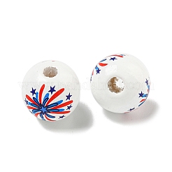 Набивные деревянные европейские бусины WOOD-G022-17B