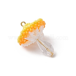 3 шт. подвески в виде грибов из стеклянных бусин 3 цветов&nbsp;PALLOY-MZ00851