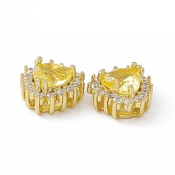 Стойки обшивки латунь микро проложить кубического циркония бусы&nbsp;KK-C007-12G-04