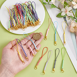 80 шт. 8-цветный плетеный нейлоновый шнур для мобильных ремней&nbsp;FIND-NB0006-73