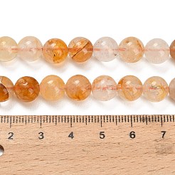 Натуральный желтый гематоидный кварц/золотые целебные кварцевые бусины нити&nbsp;G-F820-K03-8mm