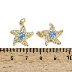 Латунные микропроволочные кубические циркониевые подвески из эмали&nbsp;KK-L249-04G-02