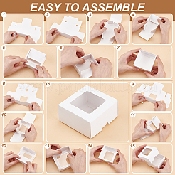 Квадратные подарочные коробки для хранения крафт-бумаги&nbsp;CON-WH0095-100A-01