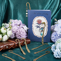 12 шт. 3 стиля тибетский стиль сплав закладки фурнитура с петлей FIND-SC0006-61