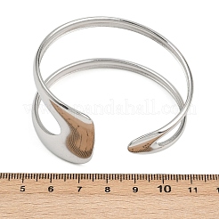 Браслеты-манжеты из нержавеющей стали 304 для женщин&nbsp;BJEW-B147-03P