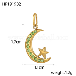 Подвески из нержавеющей стали 304 с кубическим цирконием&nbsp;STAS-OY009-44G